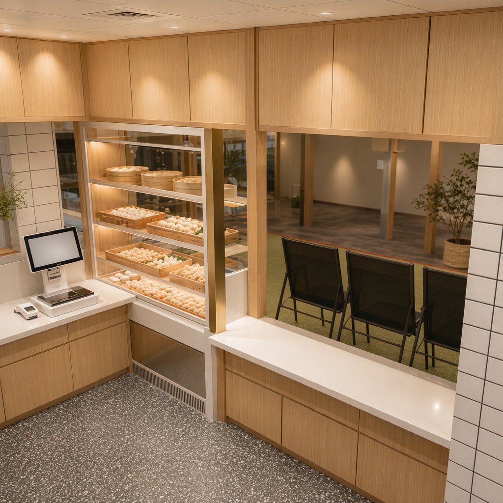 档口现包展示区效果图