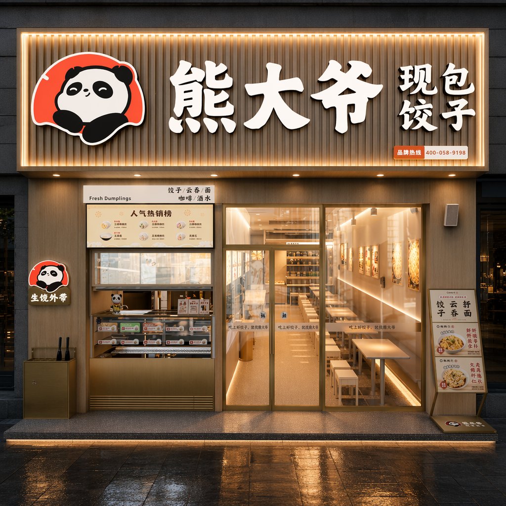 门头横招效果图