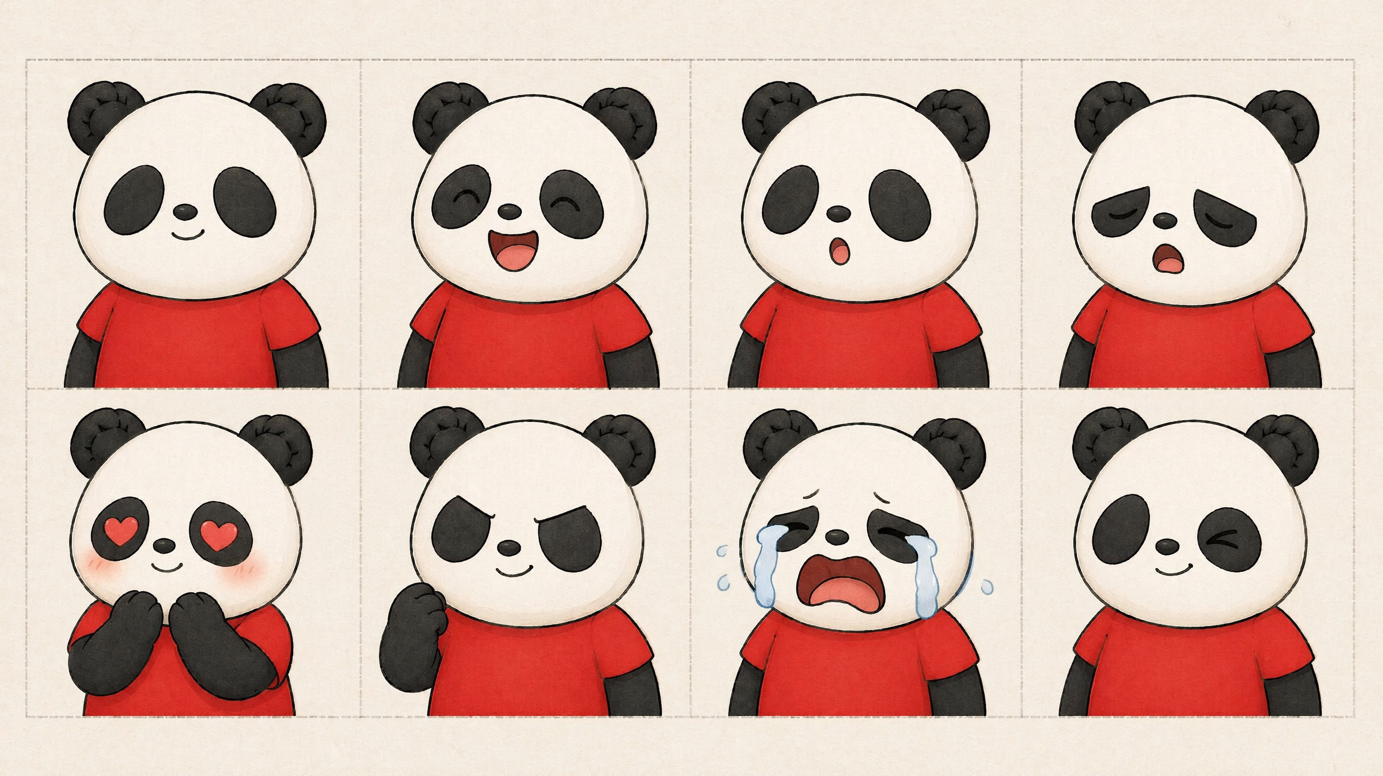 PANDA YEAH 2.0 表情设定稿